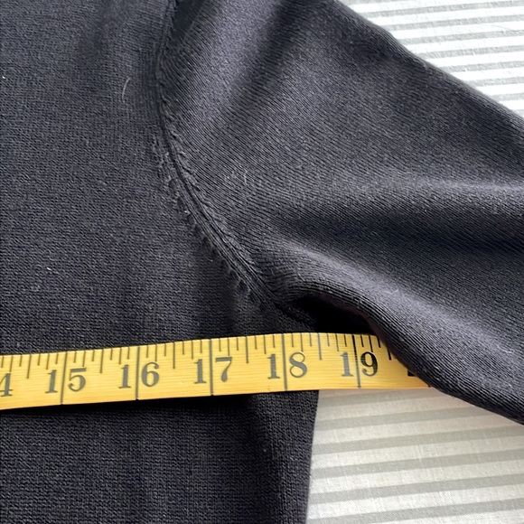 Vince Camuto Black And Grey Cotton Blend Fitted/Flare Midi Dress, Size L - Picture 12 of 14